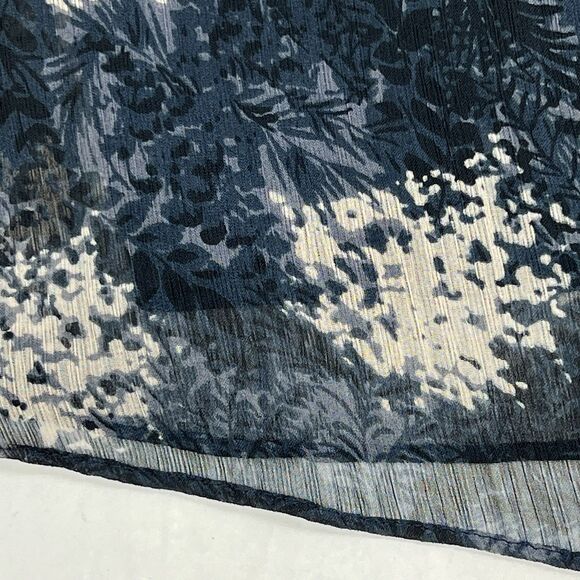 Joie Blue Baltic Print Sleeveless Ruffle Neck Keyhole A-Line Mini Dress Large - Picture 8 of 11